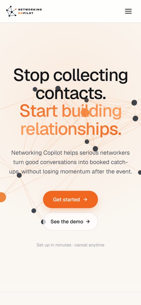 Networking Copilot on mobile